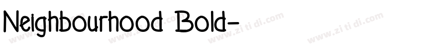 Neighbourhood Bold字体转换